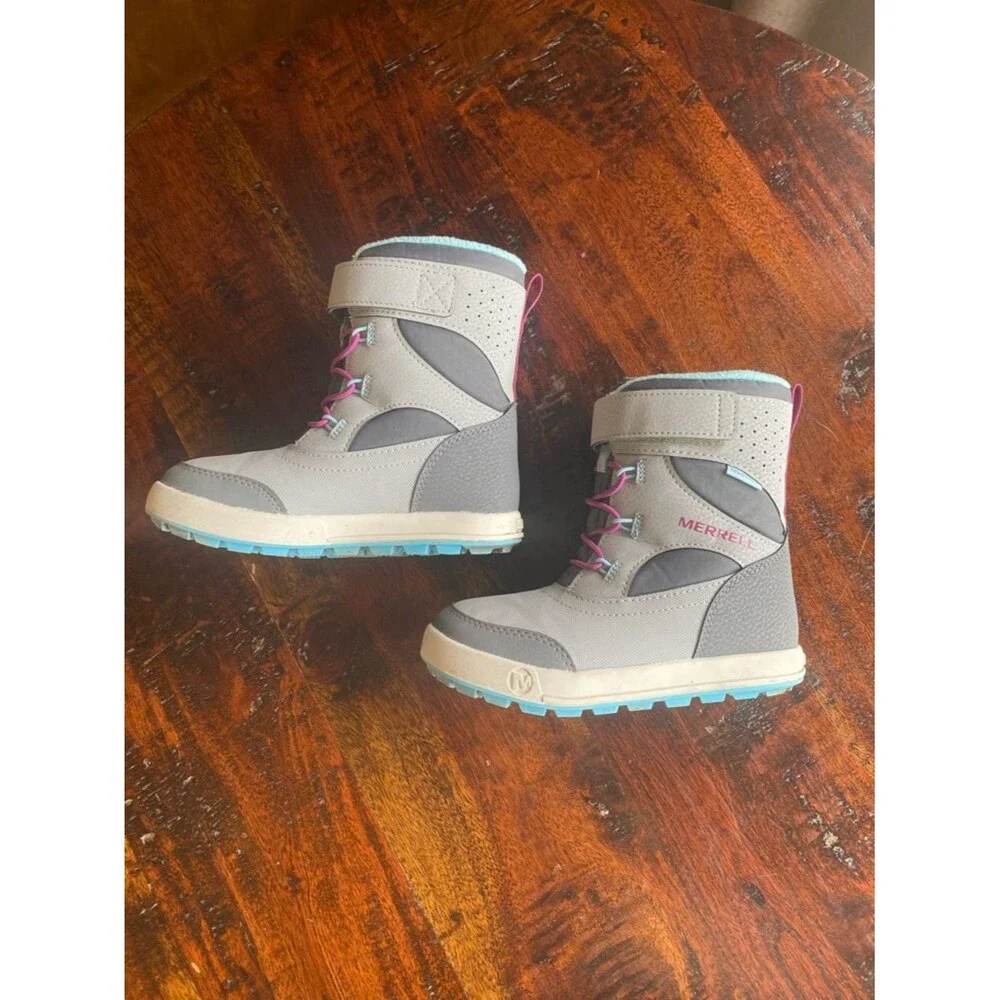 Merrell Kids Snow Storm 3.0 Waterproof Boots in Grey size 12 winter
